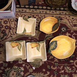 New Pier 1 Lemon Orchard Serving Dishes Lot Of 5