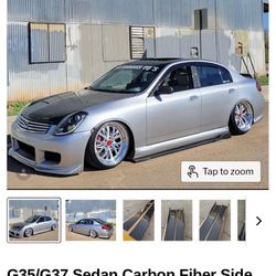 G37 Sedan Carbon Fiber Side Skirts