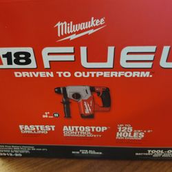 Milwaukee Fuel 1 In  Rotary Hammer SDS Plus M18