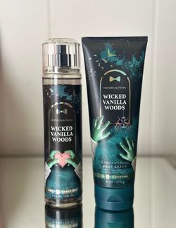 ✨ Bath & Body Works Wicked Vanilla Woods Set NEW Halloween Vanilla Mist + Body Cream