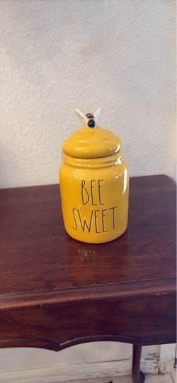 Rae Dunn BEE SWEET Yellow Ceramic Canister