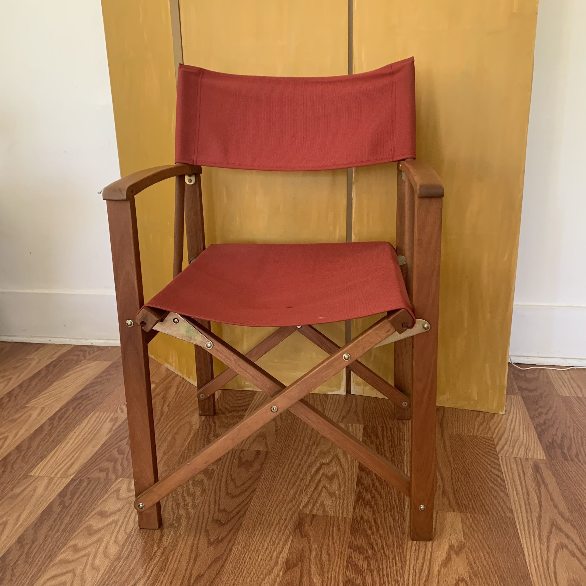Vintage Teak Foldable Directors Chair Seat Film Set Mcm Midcentury Modern Scandinavian
