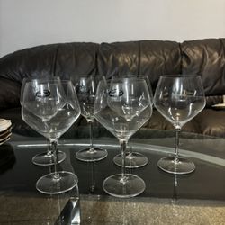 Set of 6 Luigi Bormioli Accademia Wine Glasses – Made in Italy