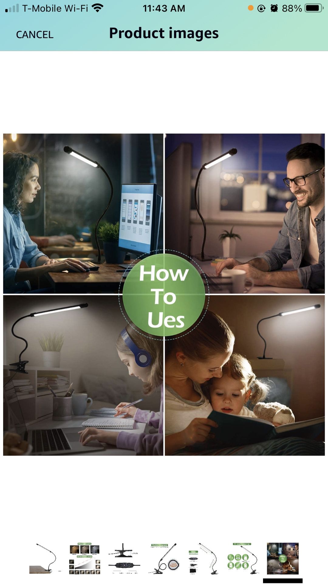 Desk Lamp Book Light