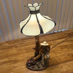 Vintage Florentine art studio Inc. collectible table lamp/ Christmas 