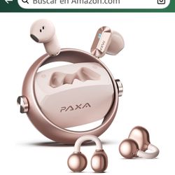 Ctbuds - Auriculares inalámbricos con clip 2 en 1, Bluetooth 6.0 de retardo 0, reproducción ultra larga de 140 horas, control táctil de reconocimiento