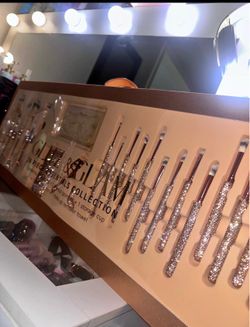 gold glitz glam brush set