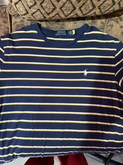 Men's Striped Polo Shirt Size M