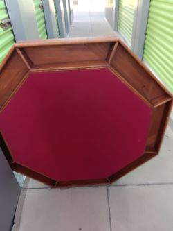 Octagonal Wood Poker Card Table Top