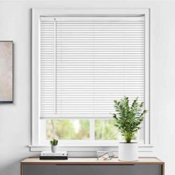 LazBlinds Cordless 1" Vinyl Mini Blinds, 22" W x 36" H, White
Easy to install, ideal for bathroom, kitchen and living room windows, Light Filtering