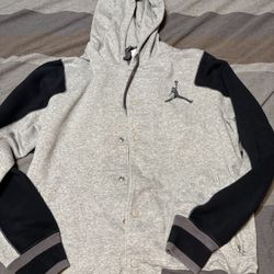 Mens Size Large Michael Jordan Hoodie Button Up