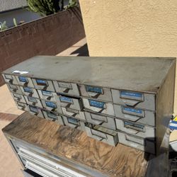 Vintage Parts Cabinet Steel