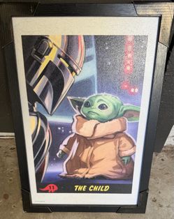 Star Wars The Mandalorian - The Child Framed Art