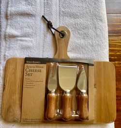 World Market Acacia Wood Cheese Set