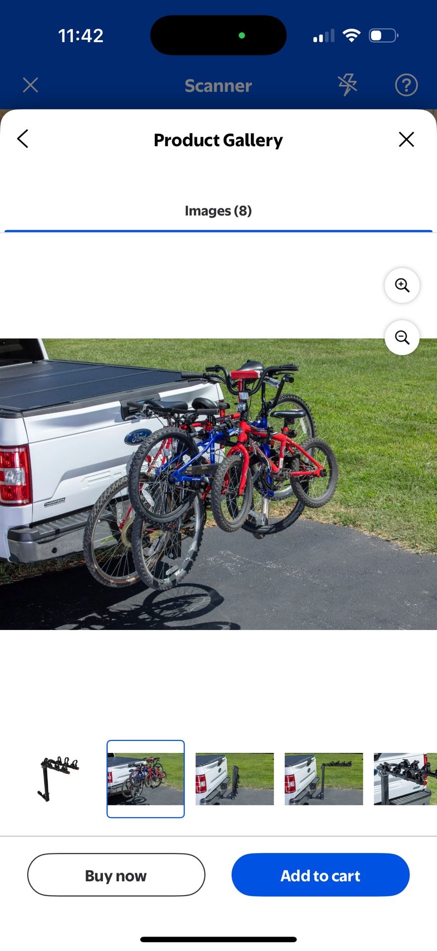 Hyper Tough 120lb Hitch-Mounted Folding 4-Bike Carrier Fits All Vehicles 1.25-2in Hitches,10104053