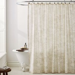 West Elm Abstract Hydrangea Shower Curtain