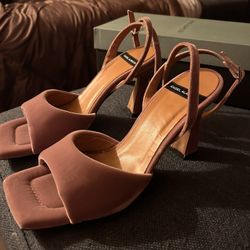 Dusty Pink Velvet Angel Alarcon Strappy Heels