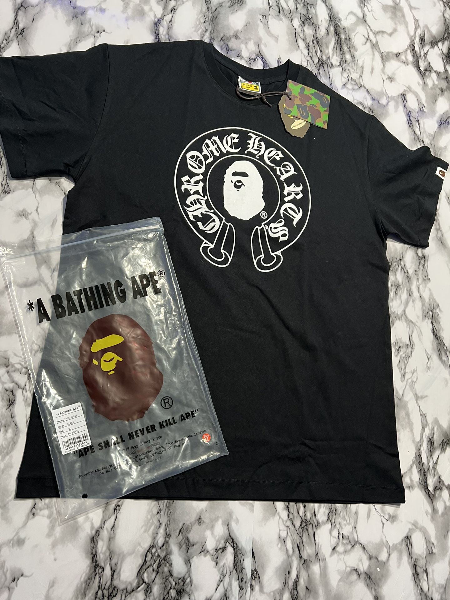 BAPE x Chrome Hearts graphic tee (black)