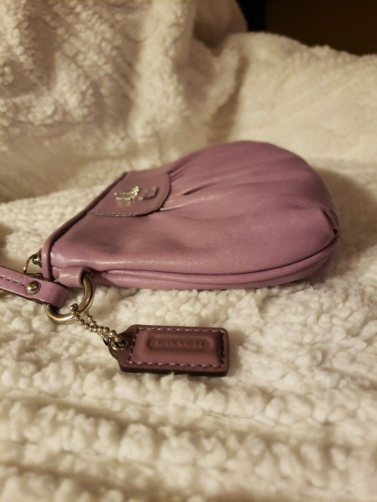 COACH Leather Wristlet