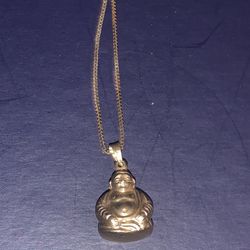 Budha Charm And Chain14k 