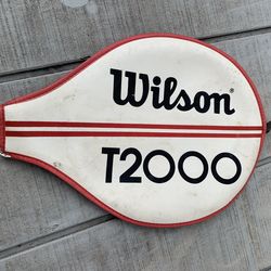 Vintage Wilson Tennis Racquet Racket Cover Only Made In The USA Zip Up