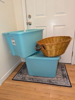 (2) Totes and (1) Large Basket 