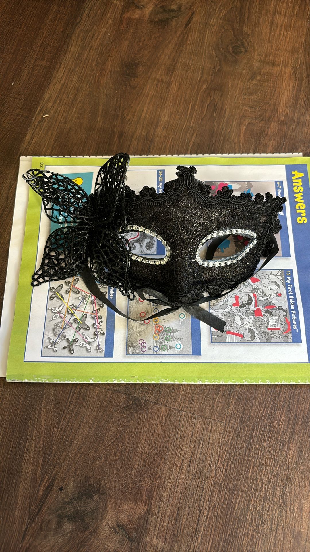Free Masquerade Face Mask Black Flower Girl Female