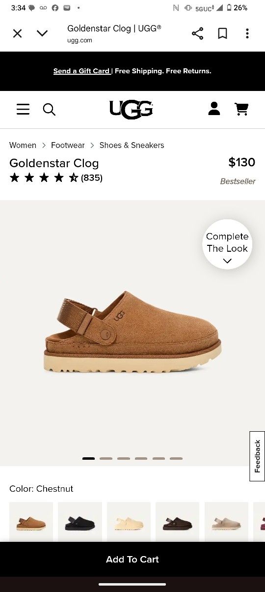 UGG Goldenstar Clog Women's Size 9