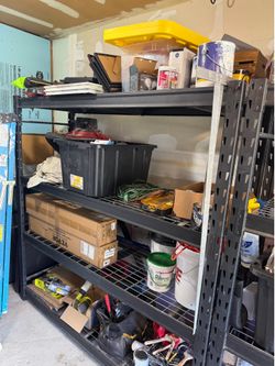 Husky Black Garage Shelves 78” H 24” D 76” W