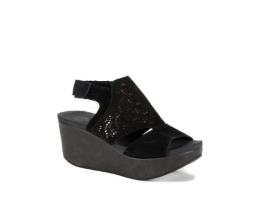 Yellow Box Suede Wedges