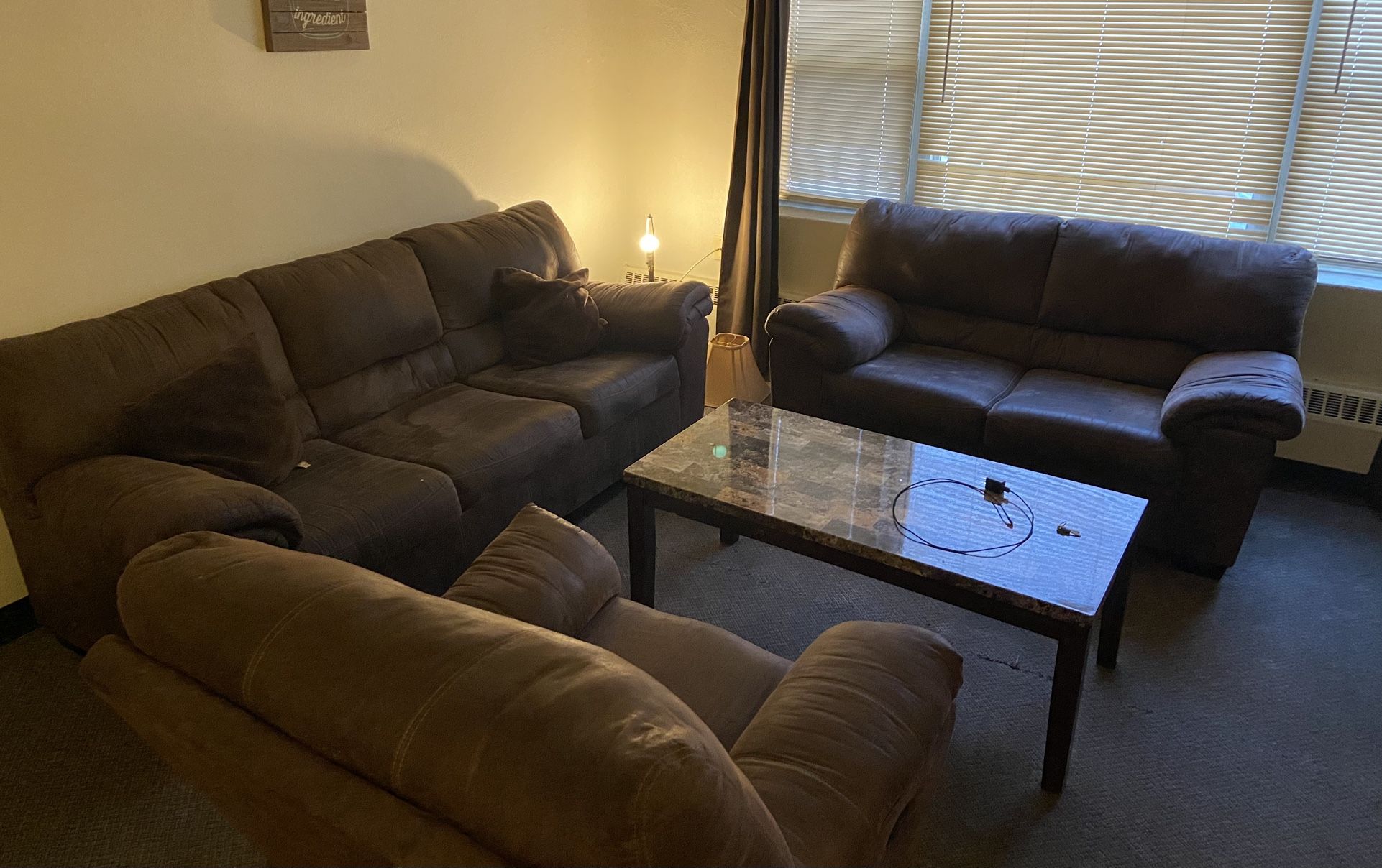 Old Couch Set Tables Included 