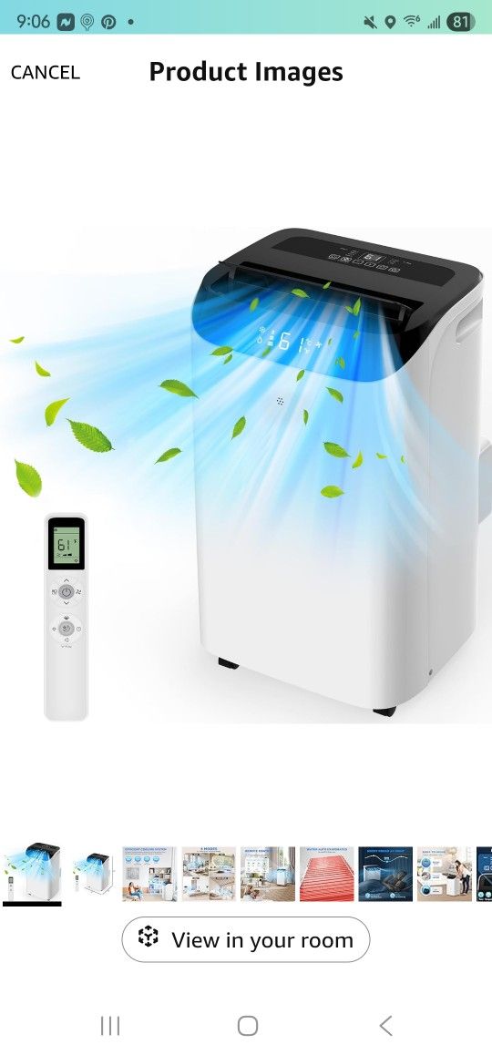 Humhold 14000 BTU Portable Air Conditioners with Remote Control, 3-in-1 Free Standing Cooling AC Unit with Fan & Dehumidifier, Cools Room up to 700 sq