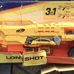 2020 NERF ICON N-Strike LongShot CS-6 Dart Gun Missing Prime Bolt & Scope