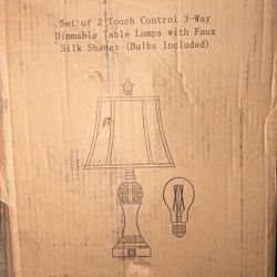 2pack Touch Control 3-Way Dimmable Table Lamps