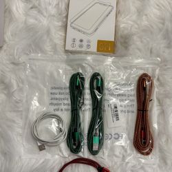 iPhone bundle - 5 charging cables for 14 or older phones and screen protector for iPhone 11