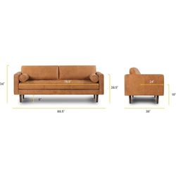 Lightly Used Leather Couch