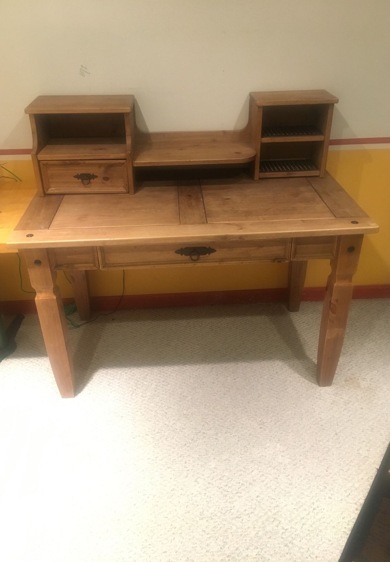 Handmade real wood desk / detachable top piece