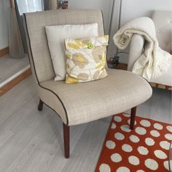 2 Beige Sleek Chairs