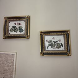 Framed Floral Artwork Print Duo 