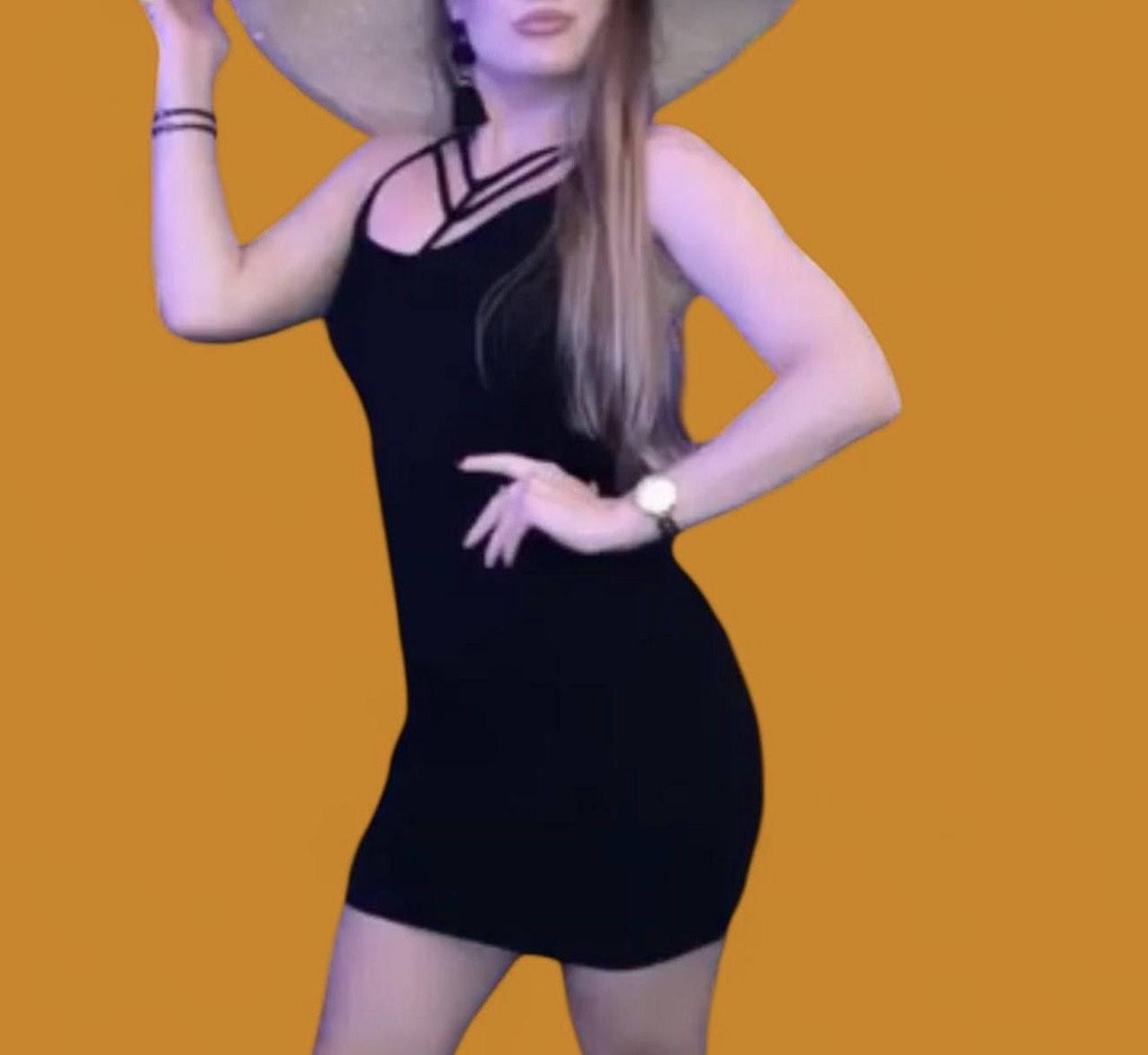 Little Black Dress With Front Straps Size S 