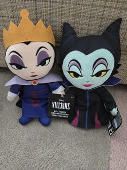 Disney Villains Maleficent & Evil Queen Plushie Collectible 7" Combo Set