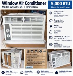 Brand New 5,000 BTU Window Air Conditioner
