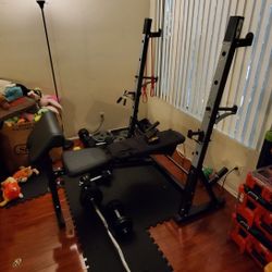 Weight Bench With Squrt Rack 