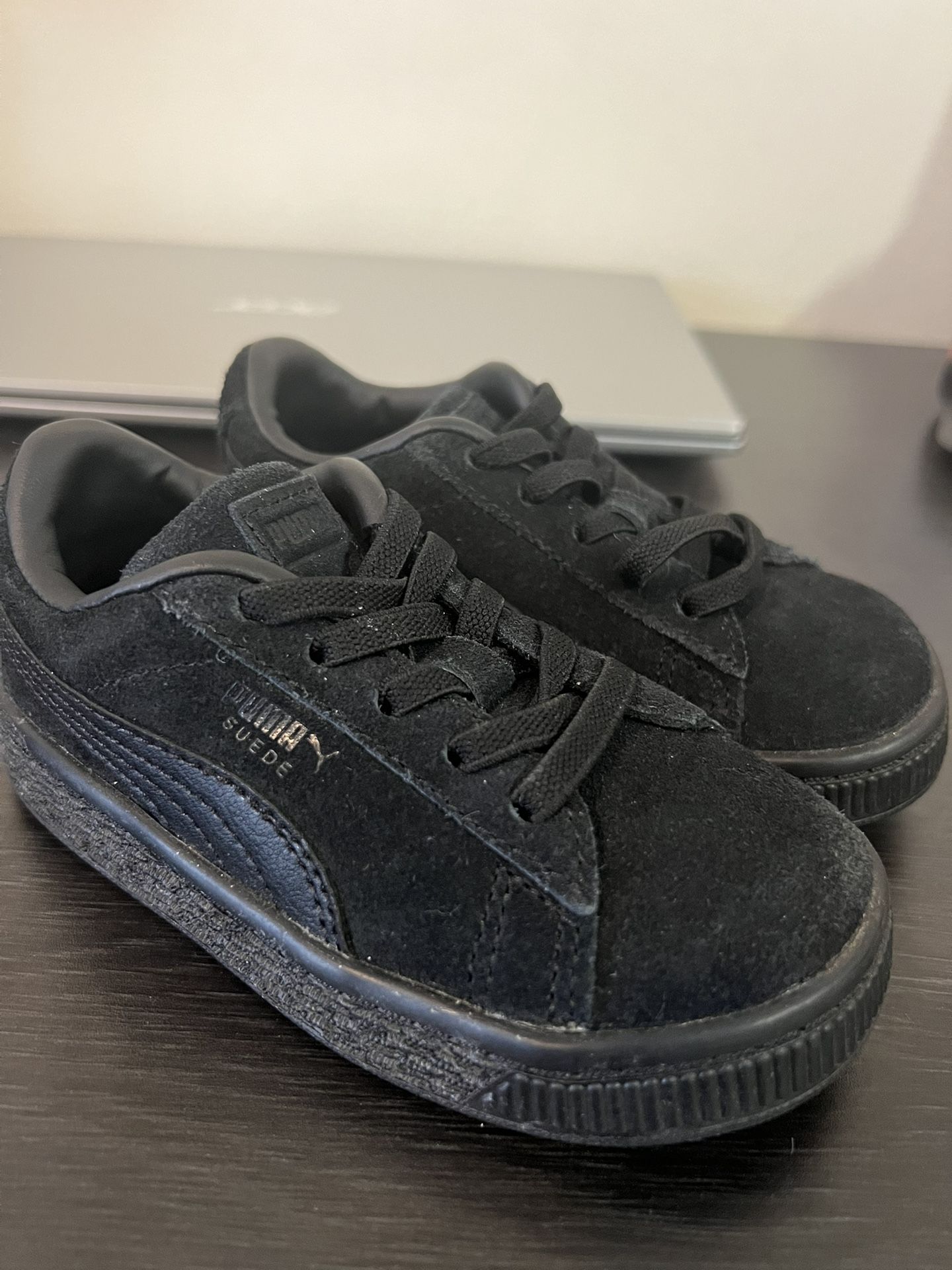 Black Suede Puma Toddler Sneakers