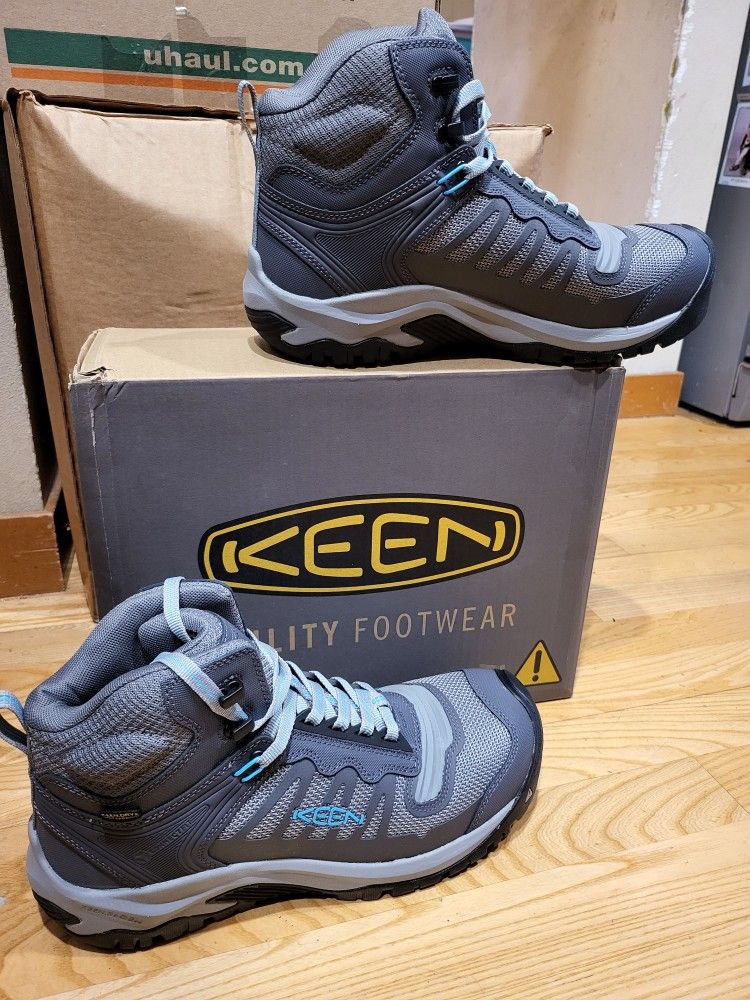 KEEN Utility Women's Reno Mid Height Composite Toe Flexible Waterproof Athletic Work Boots, Size 11 Wide