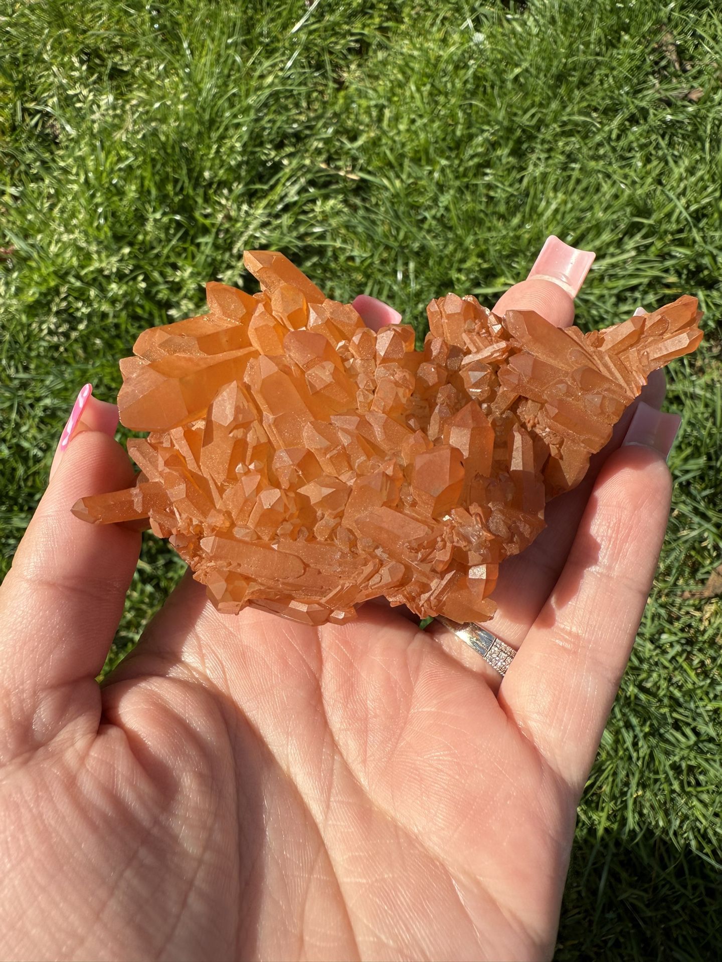 Raw Tangerine Quartz