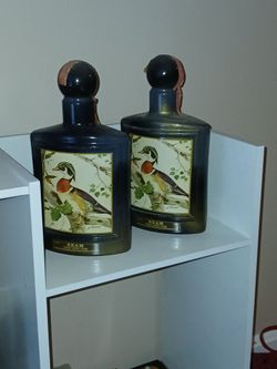 Jim Beam Wood Duck Collector Decanters – Set of 2