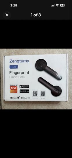 New Zengtumy 130 Fingerprint Smart Lock Tuya App Control Keyless Entry Black