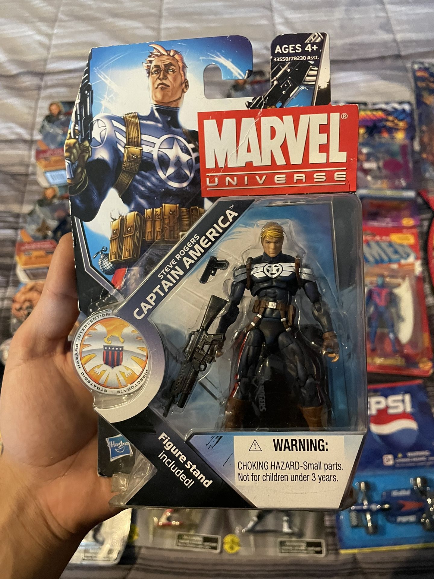 RARE Marvel Universe Steve Rogers Captain America Series 3 #021  3.75” Figure