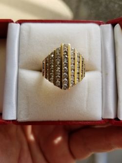 14k gold 3ct genuine brilliant diamond ring